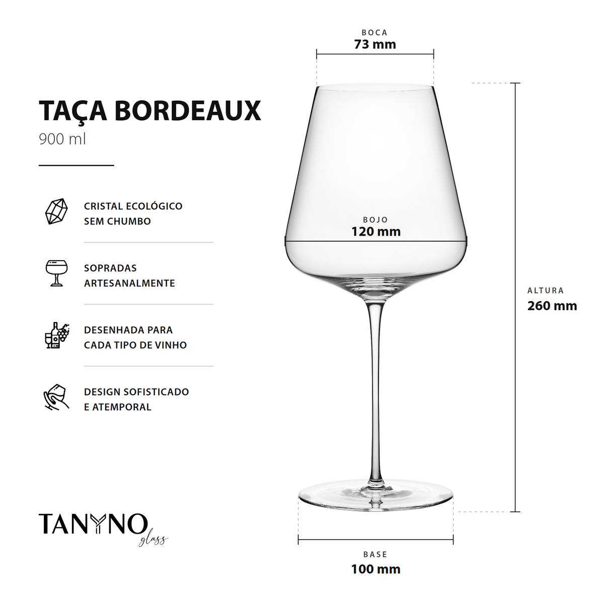 TAÇA BORDEAUX (4un.)