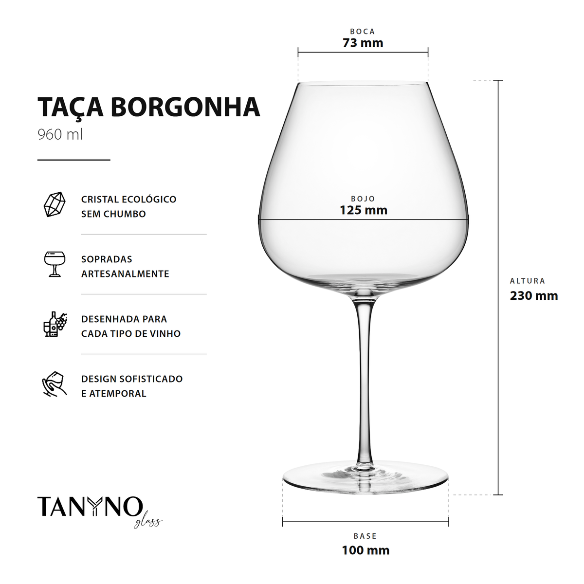 TAÇA BURGUNDY (4un.)