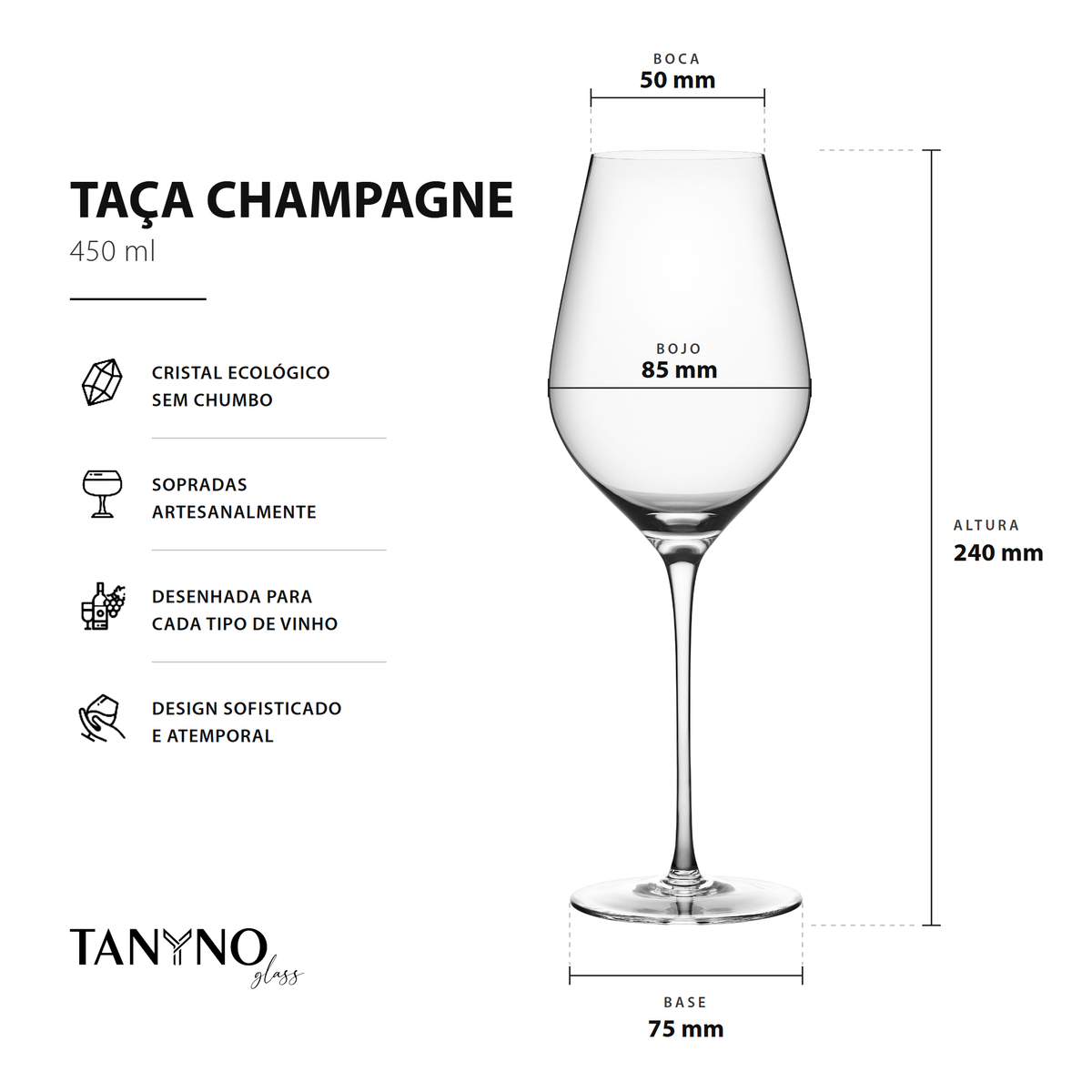 TAÇA CHAMPAGNE (4un.)